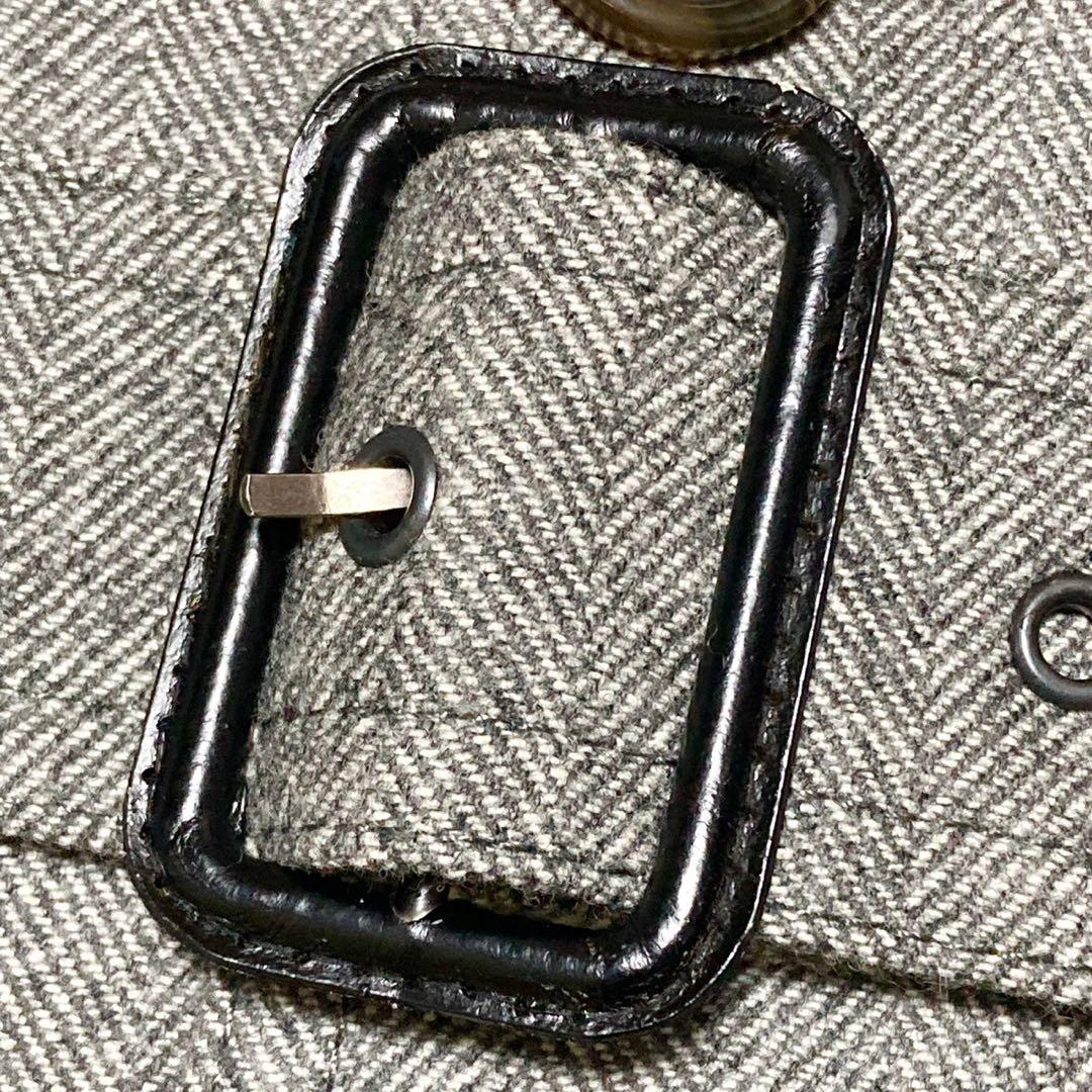 未使用 HERNO ヘルノ ウール トレンチコート グレー ベルト 46 S