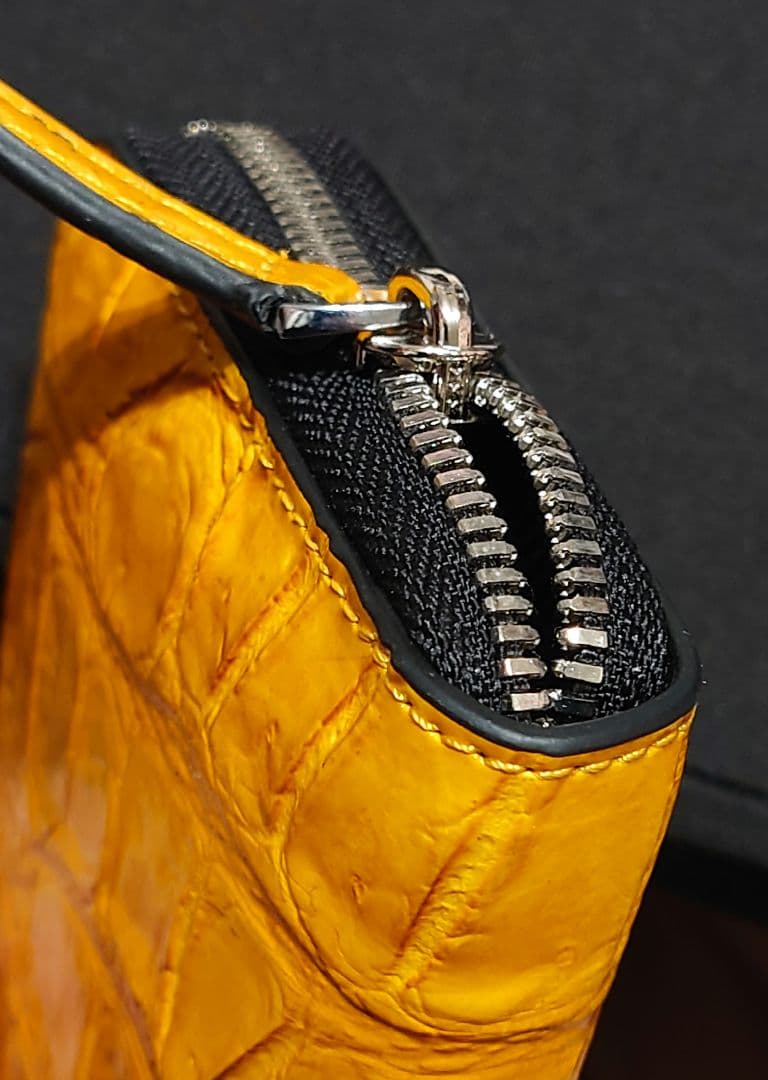 イエロー クロコダイル 長財布