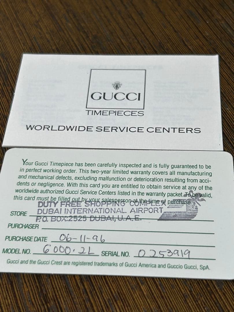 【未使用品】GUCCI革（リザード）ベルトアナログ時計