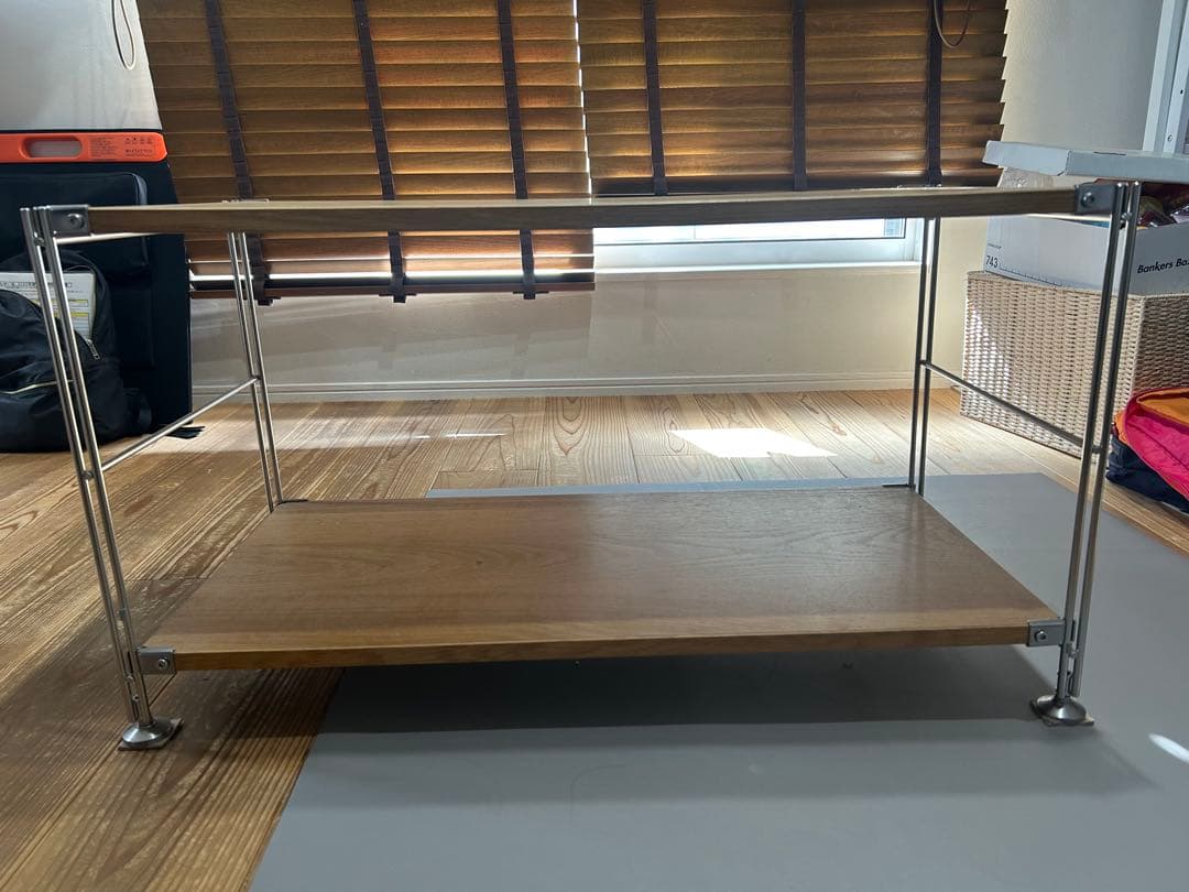 無印良品　ステンレスユニットシェルフ・オーク材