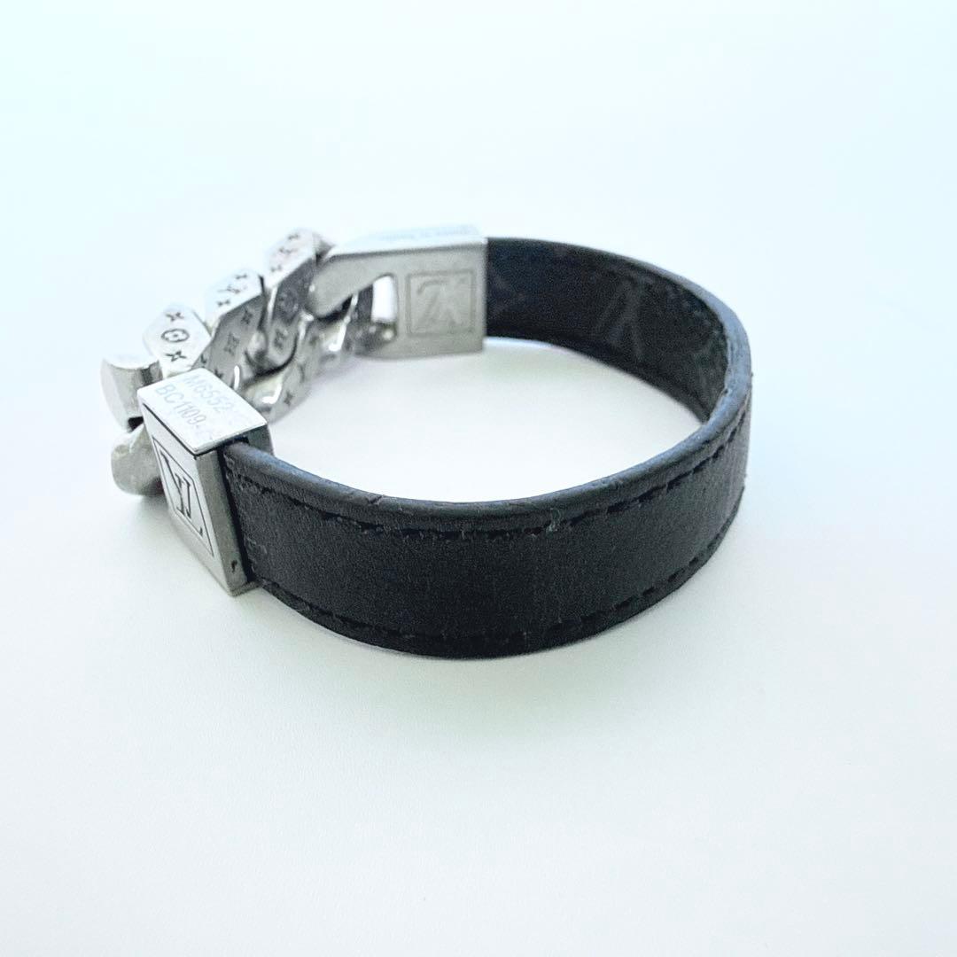 ルイヴィトン ブラレス モノチェーン ブレスレット モノグラムエクリプス 極美品