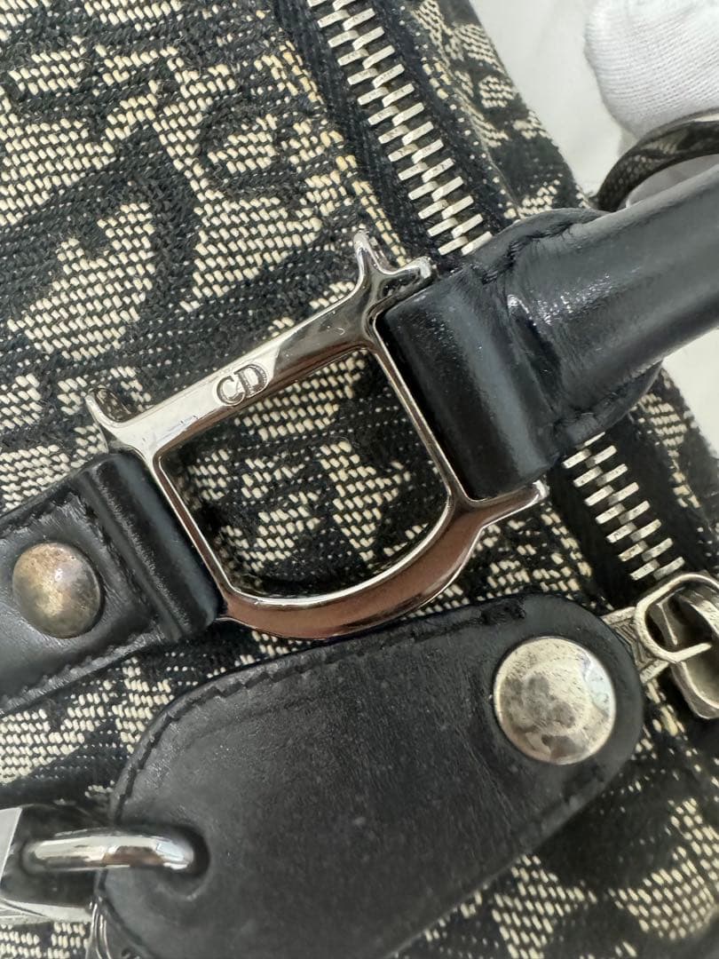 【希少】ディオール トロッター ハンドバッグ ミニボストン D金具 キャンバス