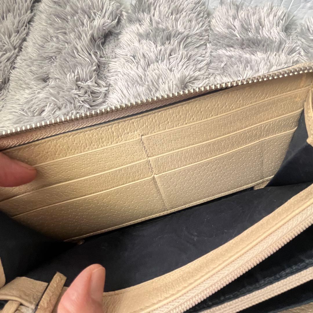 極美品✨GUCCI オフザグリッド　ラウンドファスナー　GG ブルー　長財布