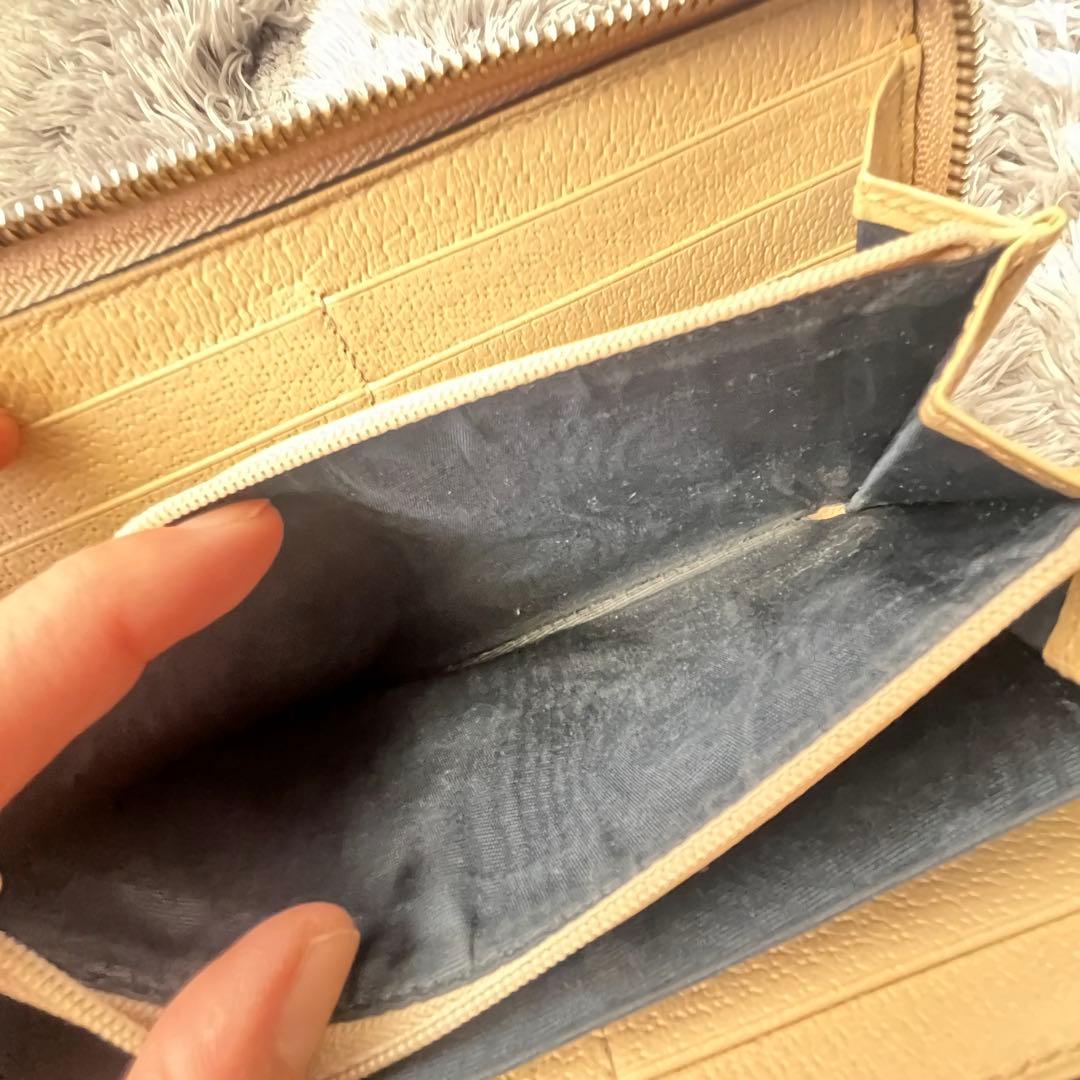 極美品✨GUCCI オフザグリッド　ラウンドファスナー　GG ブルー　長財布