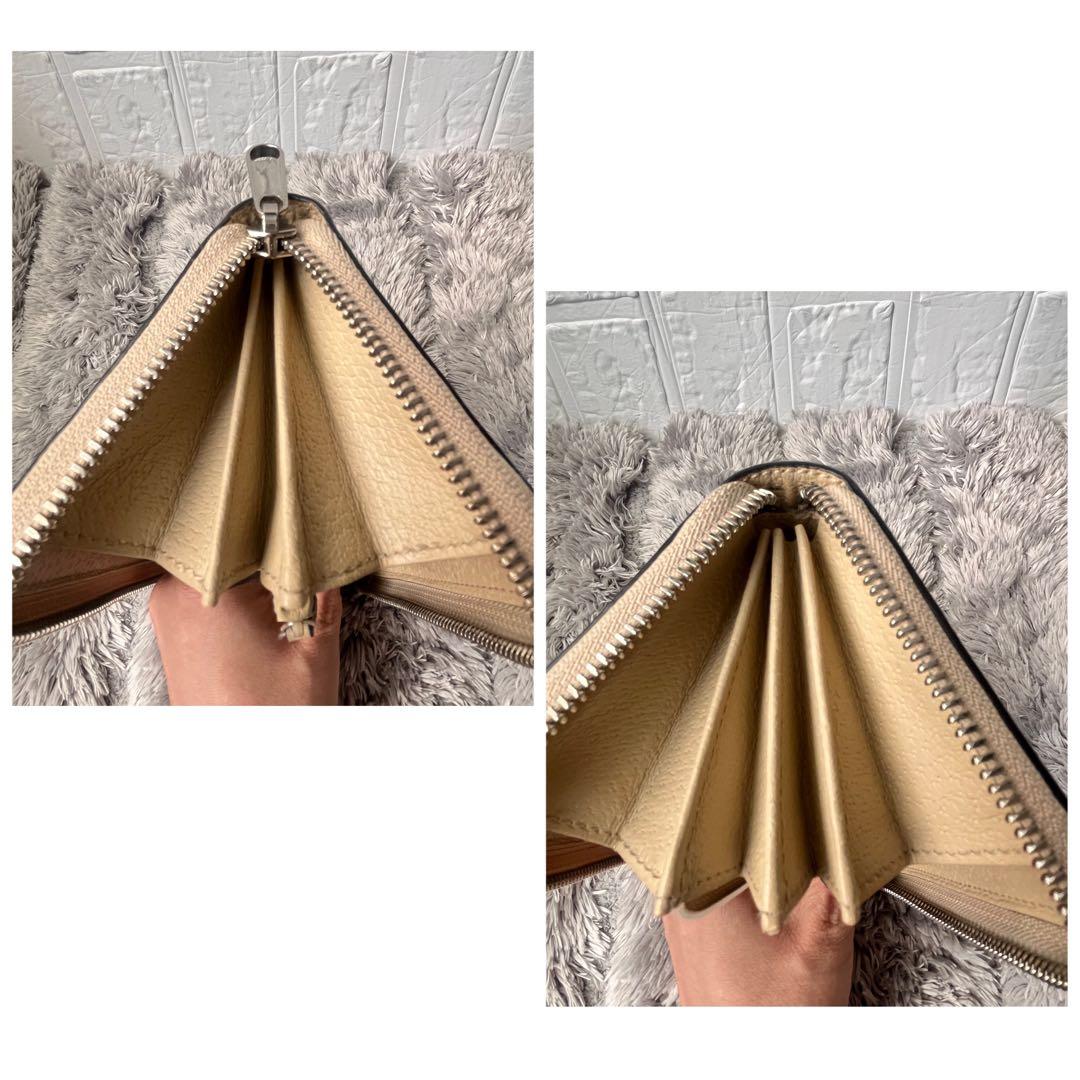 極美品✨GUCCI オフザグリッド　ラウンドファスナー　GG ブルー　長財布