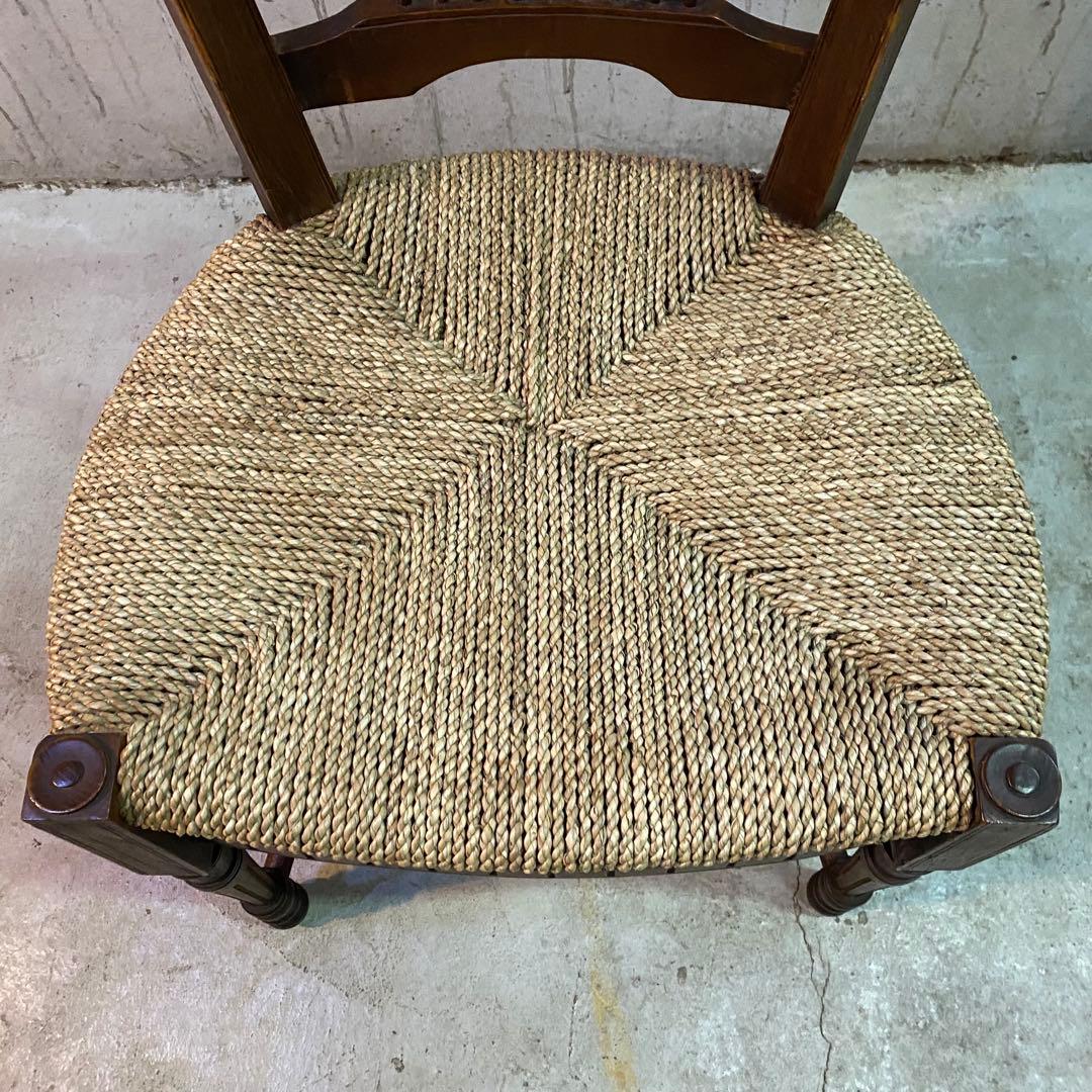 ②西洋　アンティーク　ヴィンテージ　カントリー　ペーパーコード　チェア