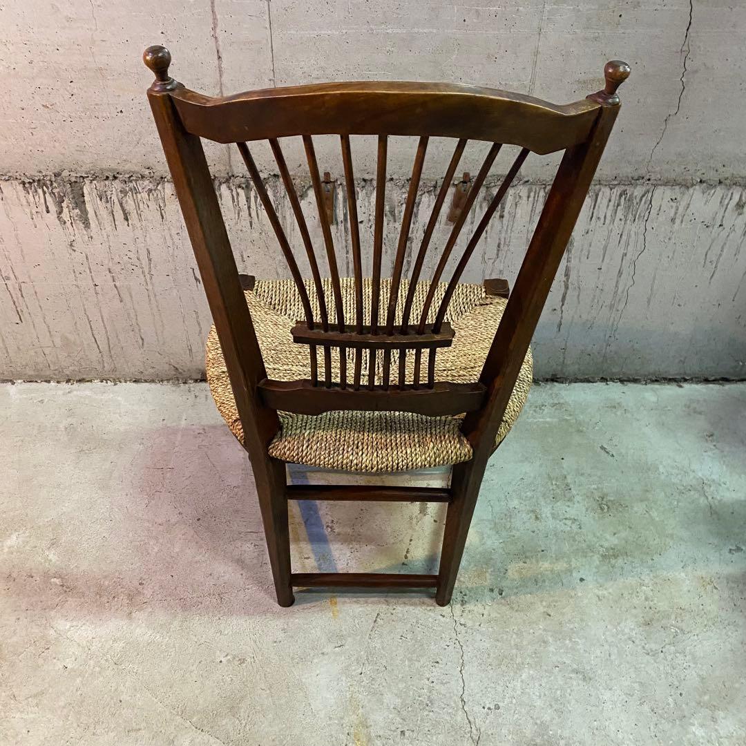 ②西洋　アンティーク　ヴィンテージ　カントリー　ペーパーコード　チェア