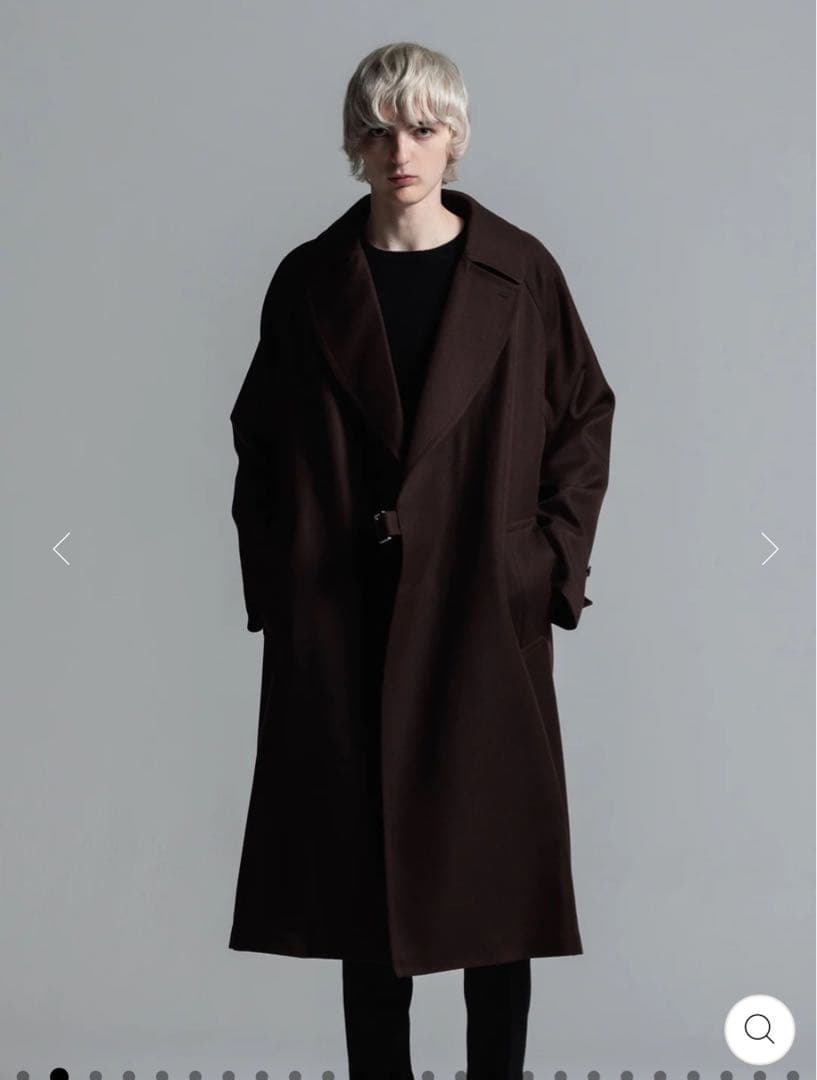 LITHIUM ブラウン 44 ウールギャバジンタイロッケンコート