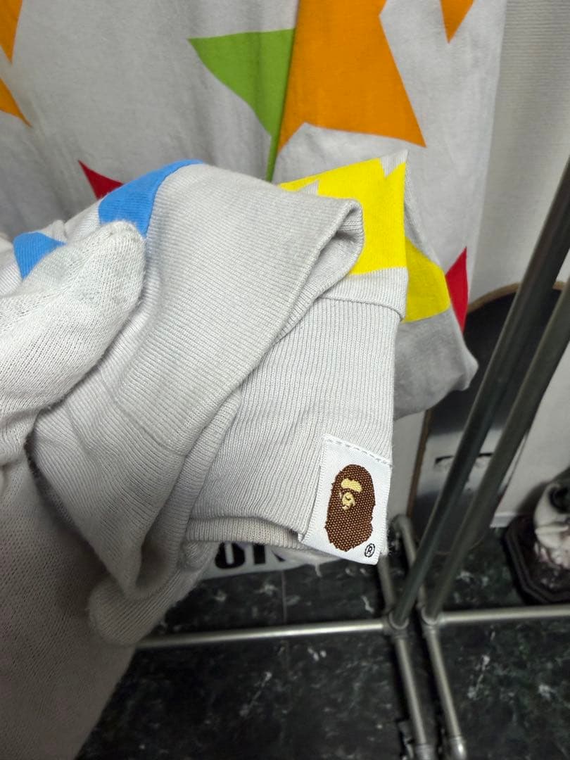 A BATHING APE スターマルチ　総柄　BAPE ロングTシャツ XL