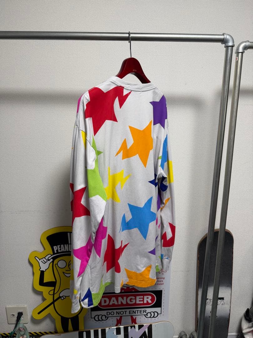 A BATHING APE スターマルチ　総柄　BAPE ロングTシャツ XL