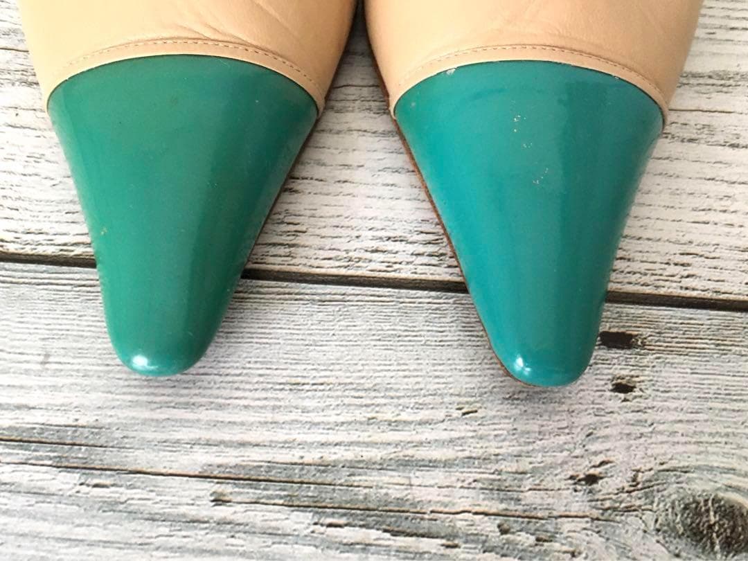 CHANEL シャネル バイカラーレザーパンプス C16