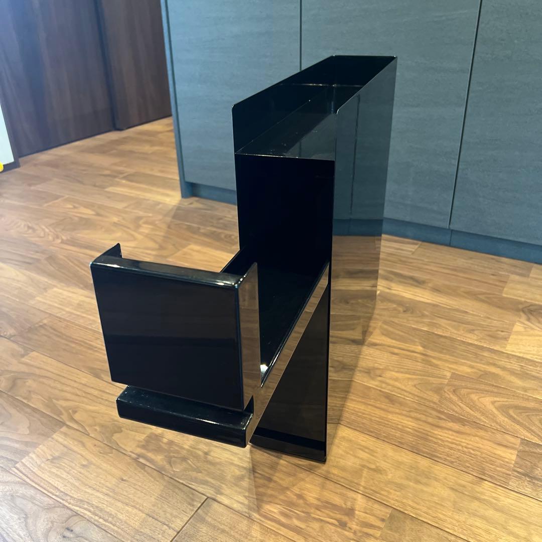 ★大人気★ Tower 隠せる調味料ラックタワー(黒) 2段