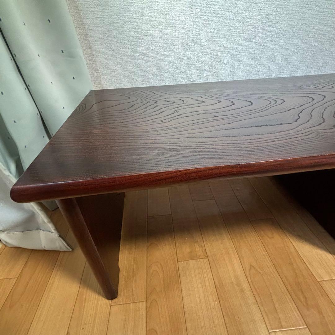 駿河民芸　文机 和室 引き出し ローデスク 和風 小机 欅 デスク 幅91cm