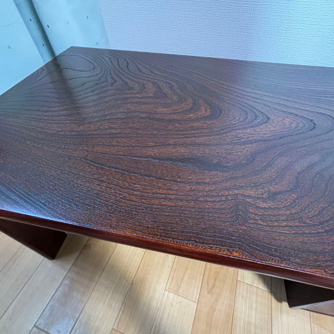 駿河民芸　文机 和室 引き出し ローデスク 和風 小机 欅 デスク 幅91cm