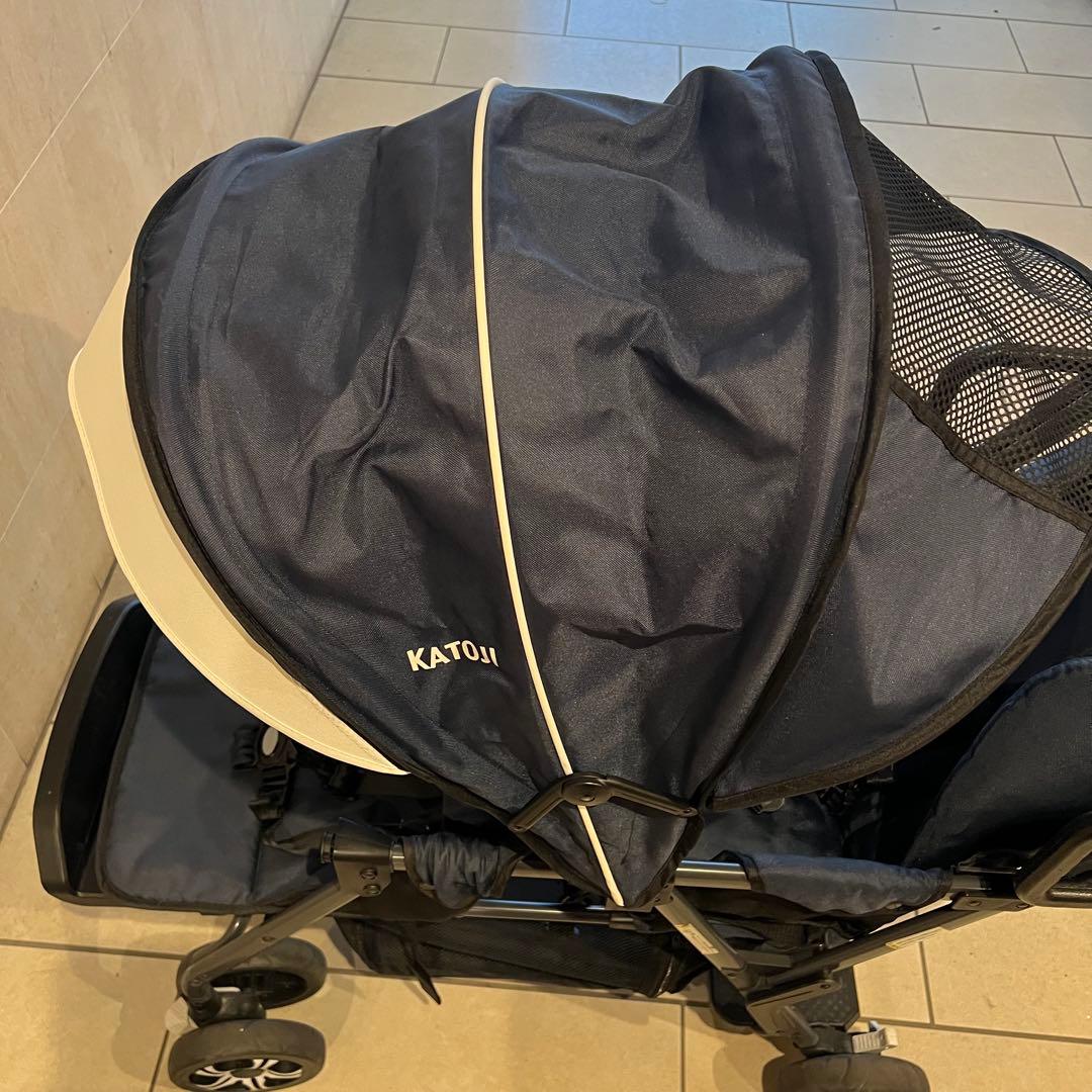 KATOJI カトージ 二人でゴー 2人乗り リアカー＆レインカバー付き