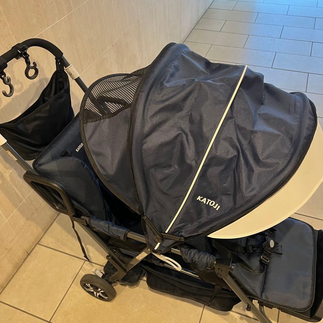 KATOJI カトージ 二人でゴー 2人乗り リアカー＆レインカバー付き