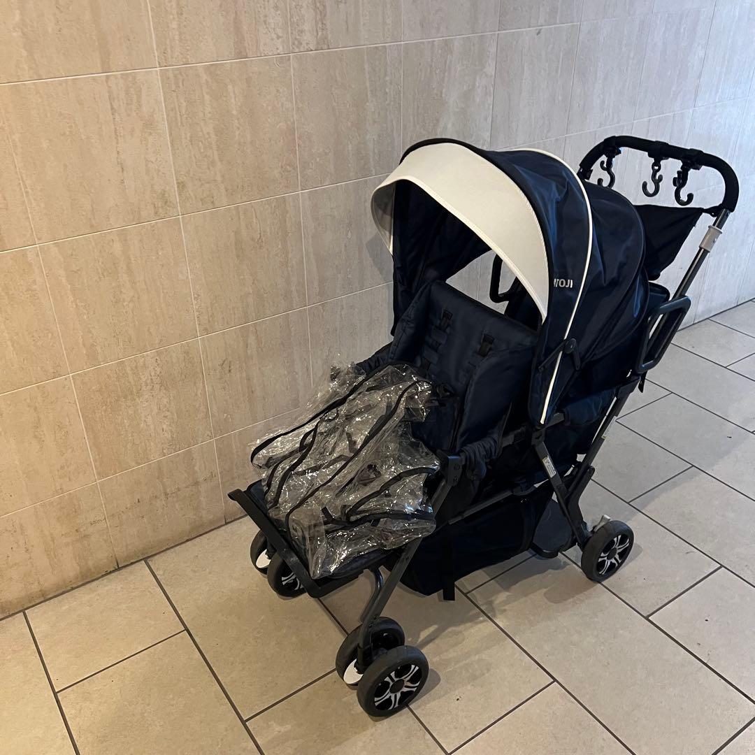 KATOJI カトージ 二人でゴー 2人乗り リアカー＆レインカバー付き