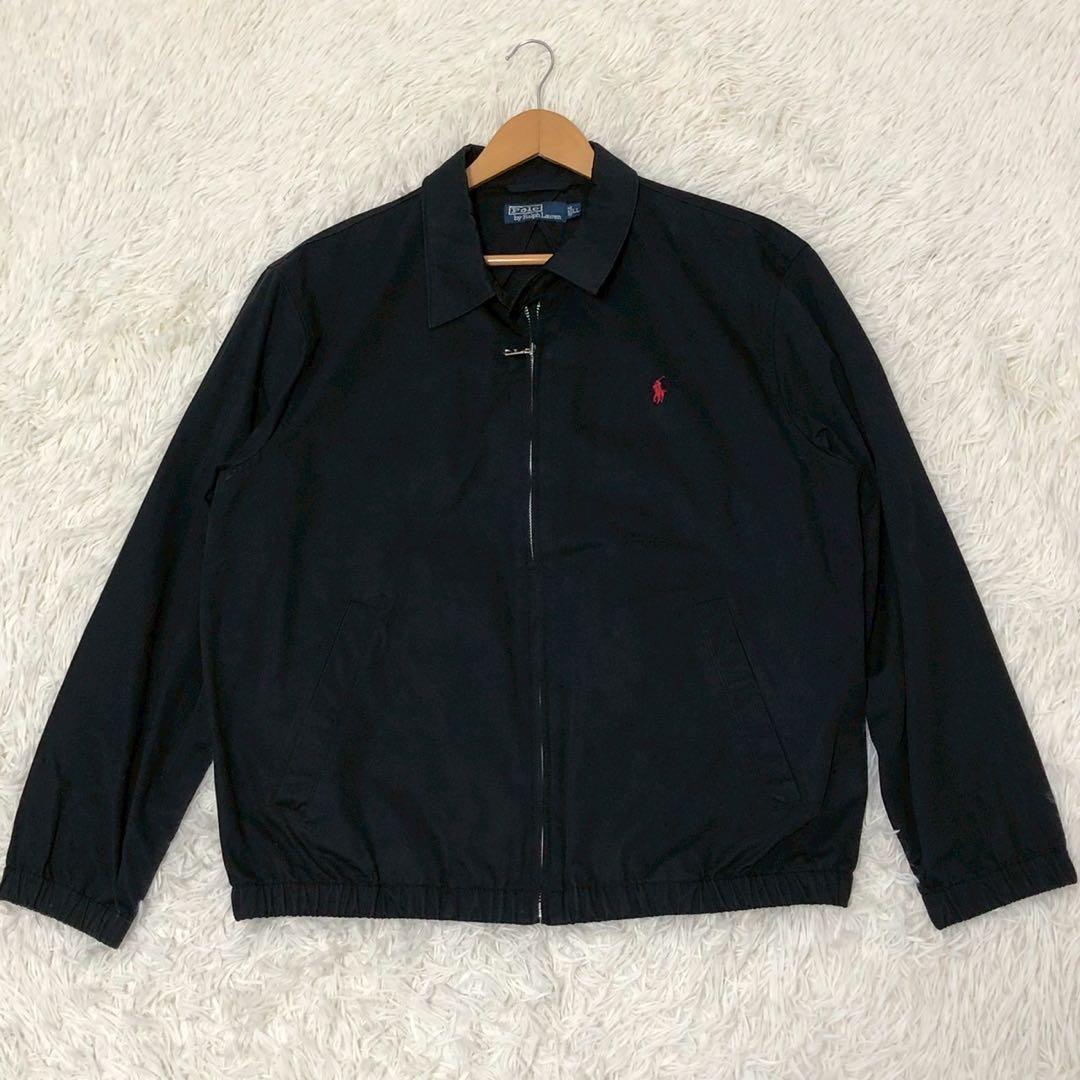 美品◎XL/LLサイズ◎POLO RALPH LAUREN スイングトップ 黒