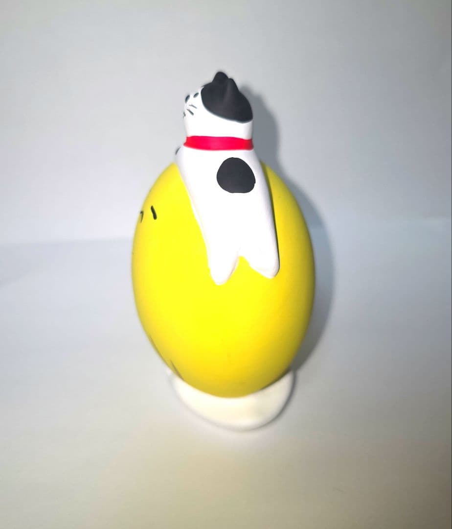 デコレ コンコンブル 陶器飾り 猫と満月 名月 匿名配送