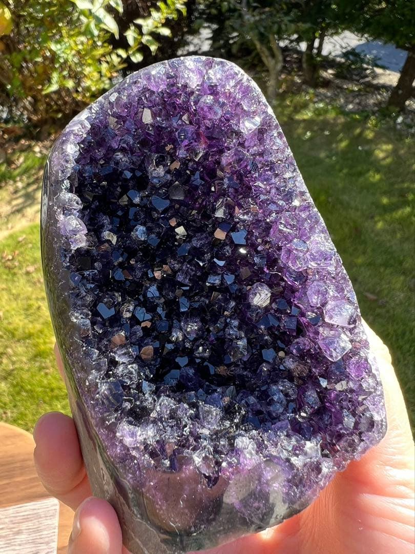 A756 アメジストクラスター　ローズクォーツ丸玉　2点セット　天然石