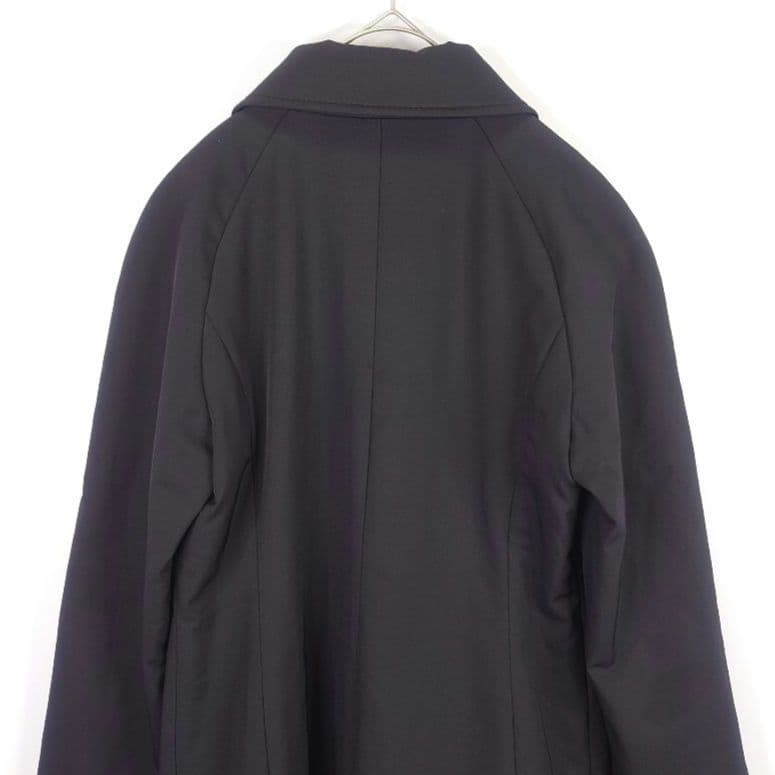 OLD ENGLAND 日本製 ステンカラーコート メンズS 撥水 ロング丈 黒