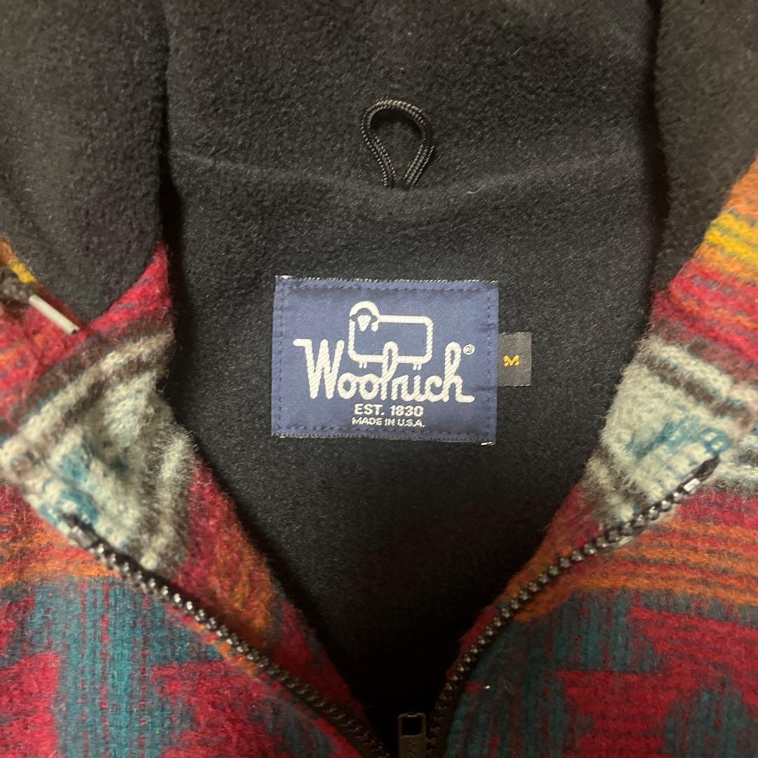 80s~90sWoolrichUSA製ネイティブ柄ジャケット裏地フリースMサイズ