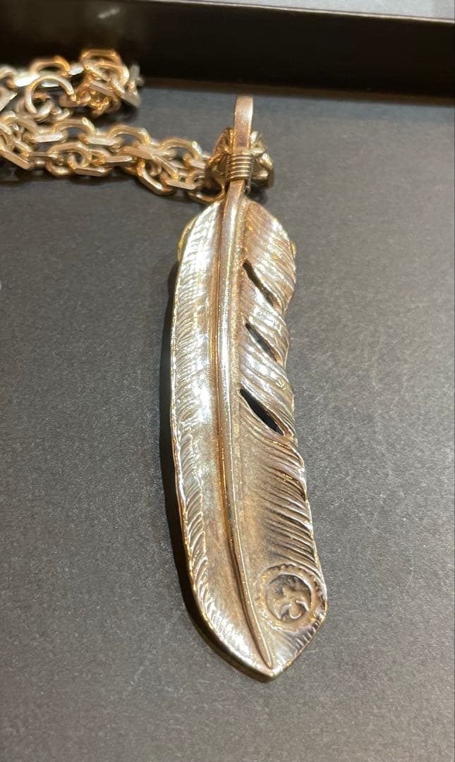 上金金縄ターコイズ特大フェザー　ゴローズ