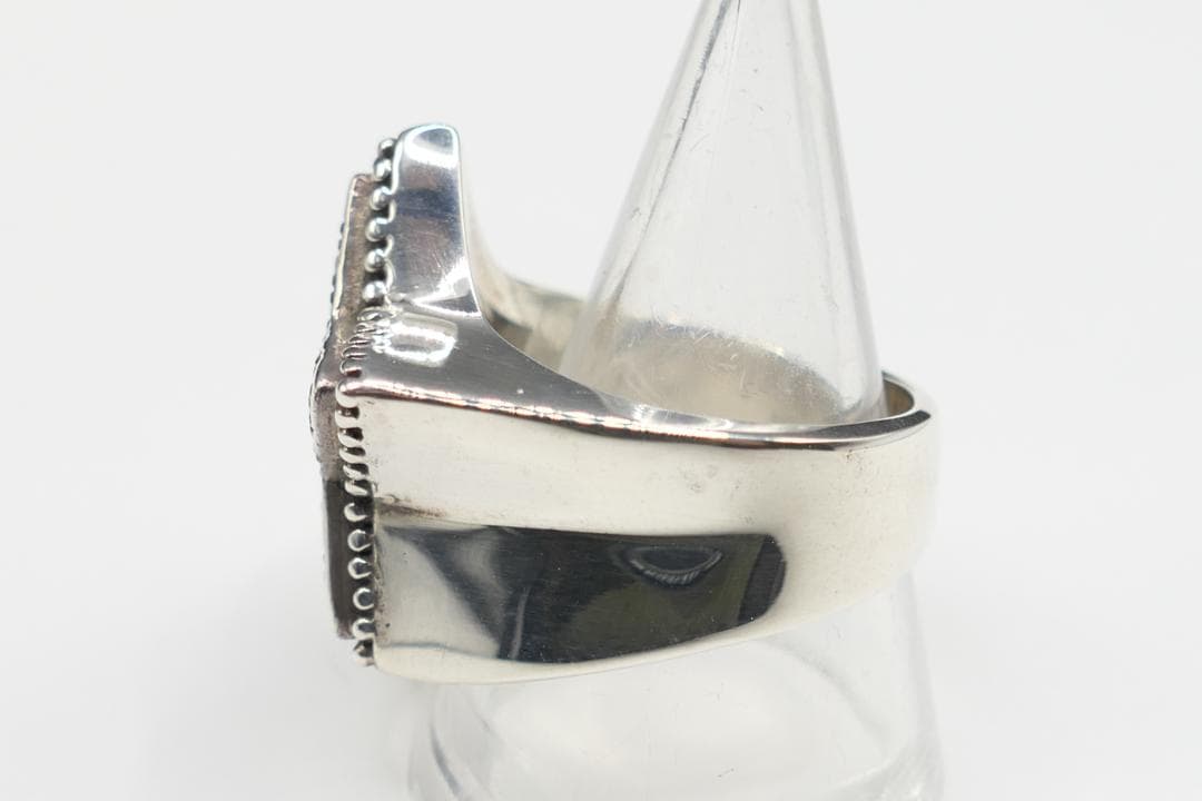 新品　19号　291295オム　スター　リング　ジルコニア　ブラック　指輪