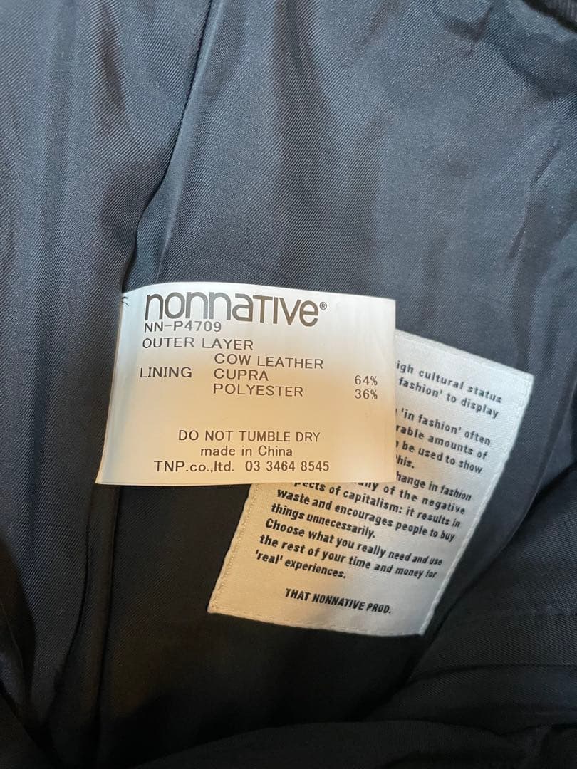 nonnative DWELLER 5P NR レザーパンツ ノンネイティブ