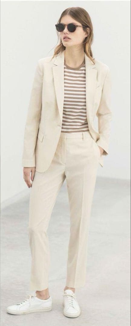 theory Crisp Poly ウォッシャブル　夏用パンツスーツ