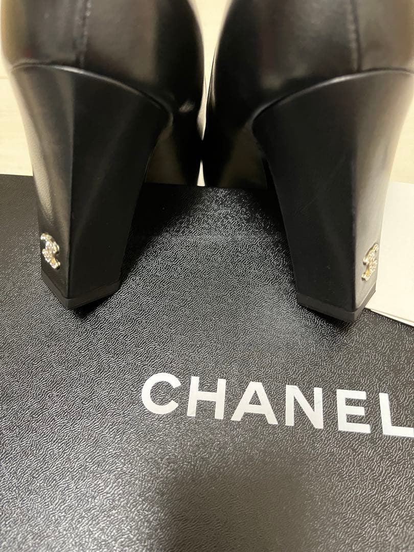 新品　シャネル　ブラックパンプス　ココマーク