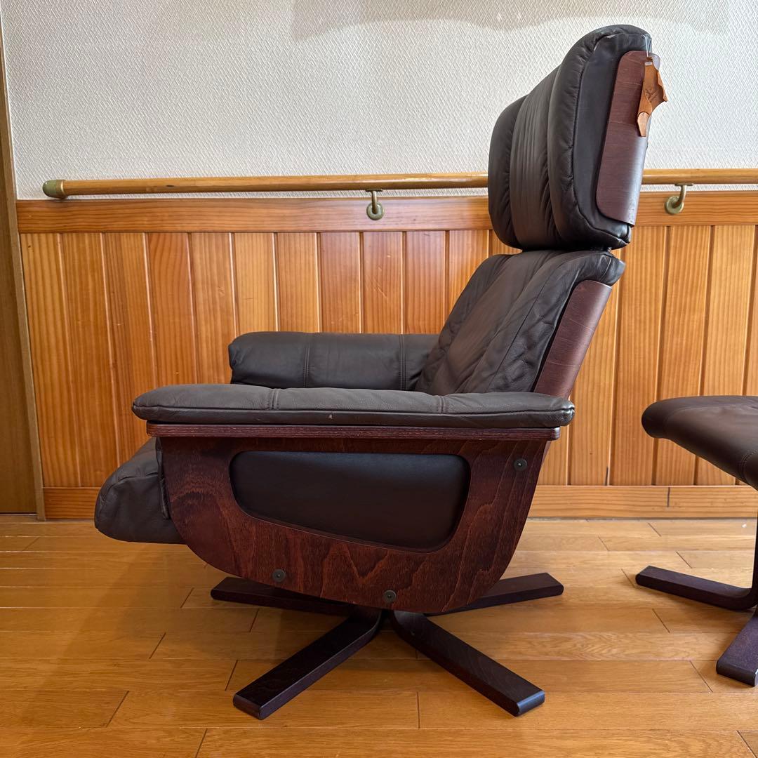 デンマーク KEBE/ケベ リクライニングチェア プライウッド ビンテージ