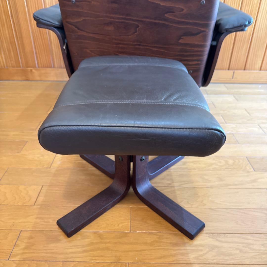 デンマーク KEBE/ケベ リクライニングチェア プライウッド ビンテージ