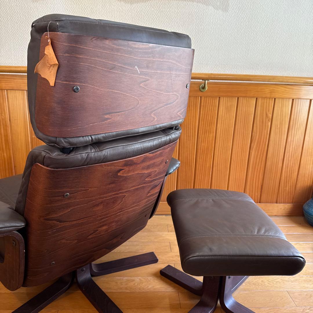 デンマーク KEBE/ケベ リクライニングチェア プライウッド ビンテージ