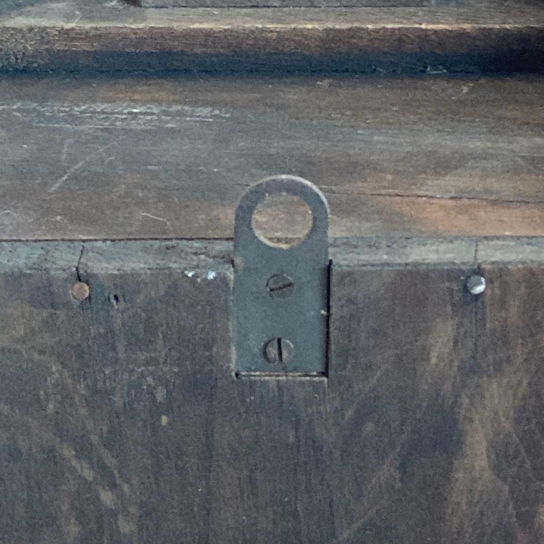 古い壁掛けガラスケース 3段 飾り棚