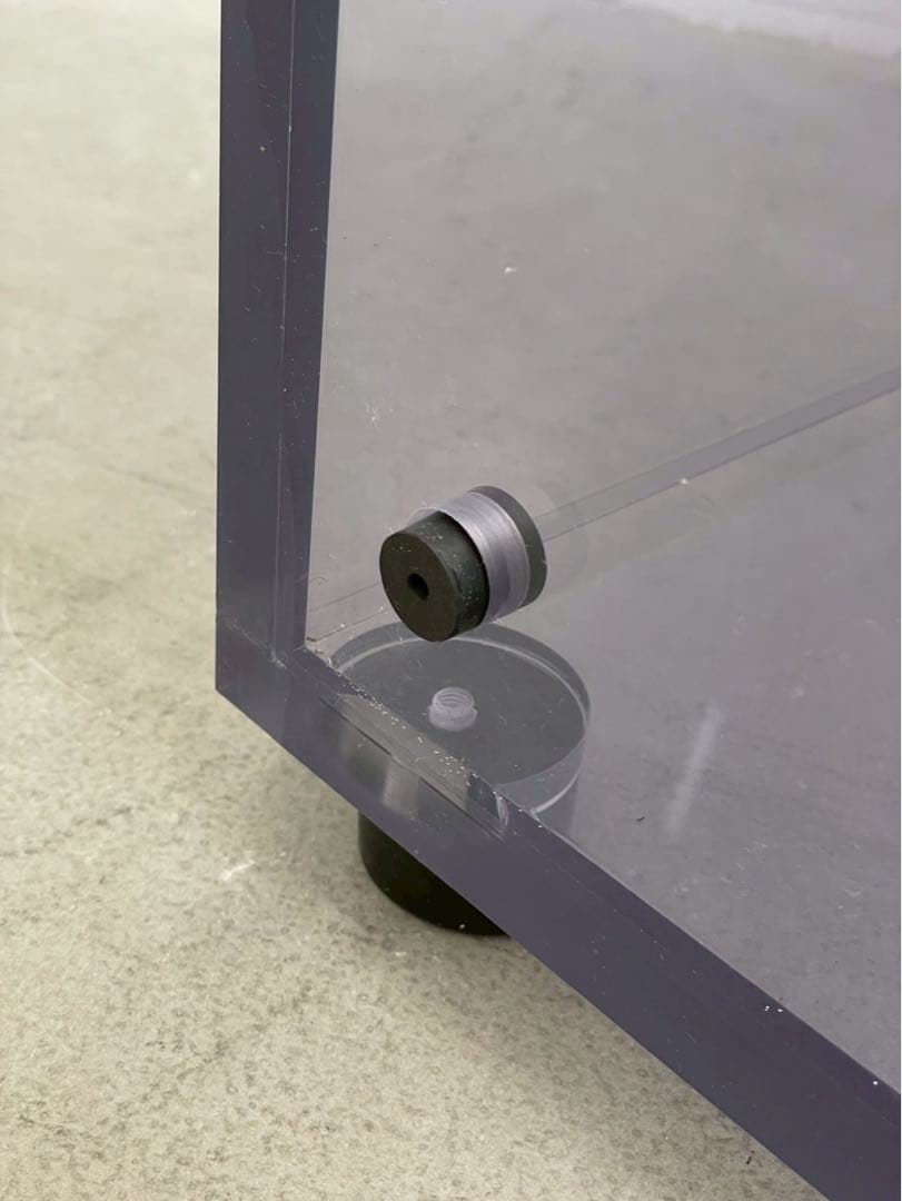 未使用アクリルケース キューブBOX ディスプレイボックス ショーケース 透明紫