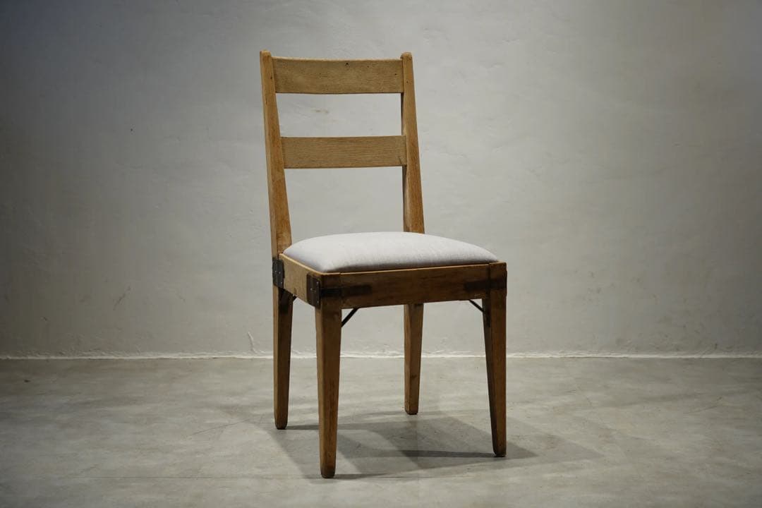 昭和初期　ビンテージチェア　栗材　アンティーク　椅子　無骨