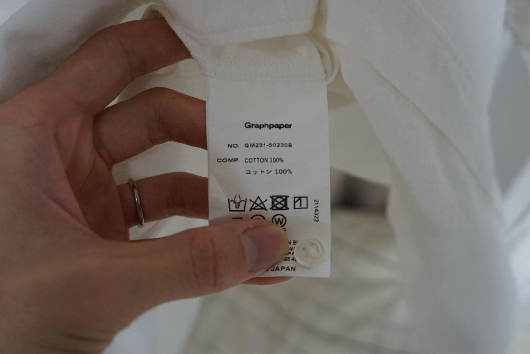 グラフペーパー　graphpaper オックスフォードシャツ