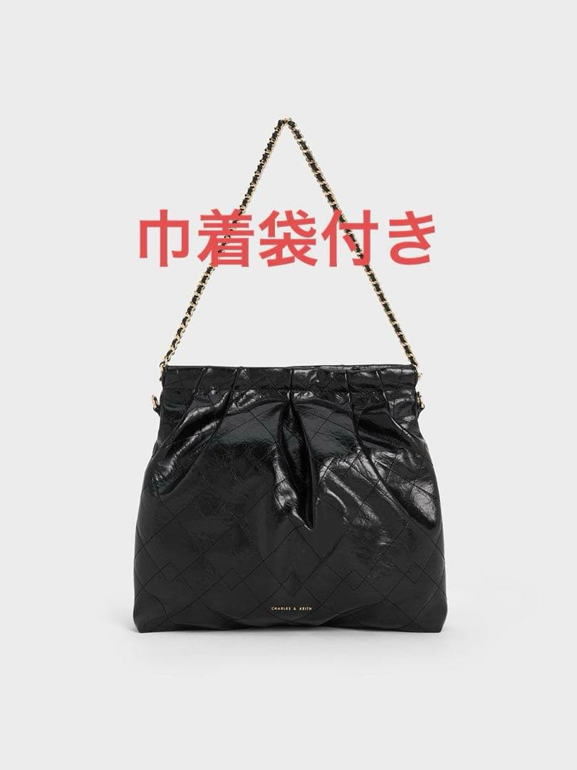 ドゥオ ブレードチェーンハンドルホーボーバッグ - ブラック