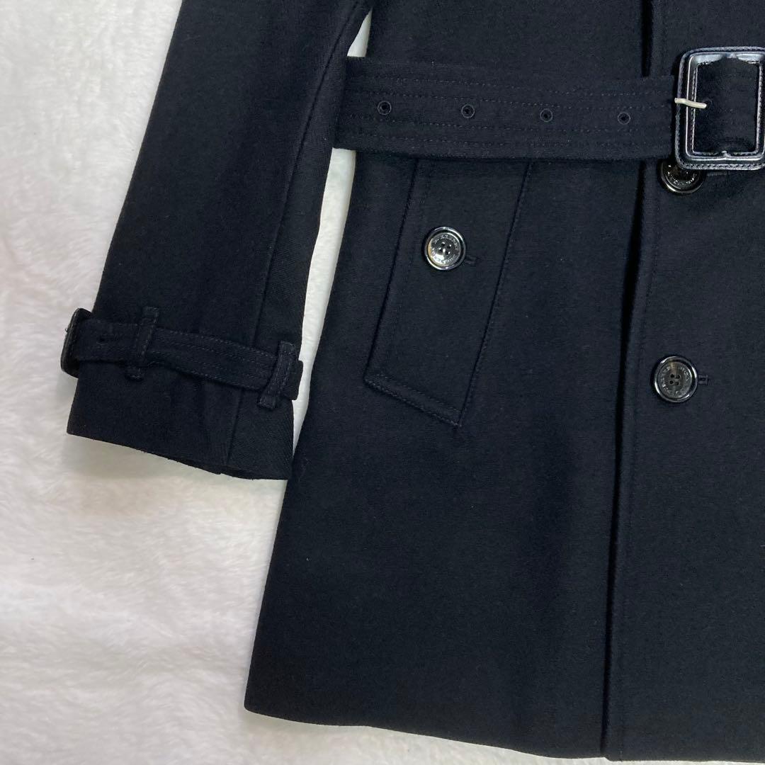 ✨極美品✨　バーバリー　ビッグノバチェック　トレンチコート　ブラック　ベルト　黒