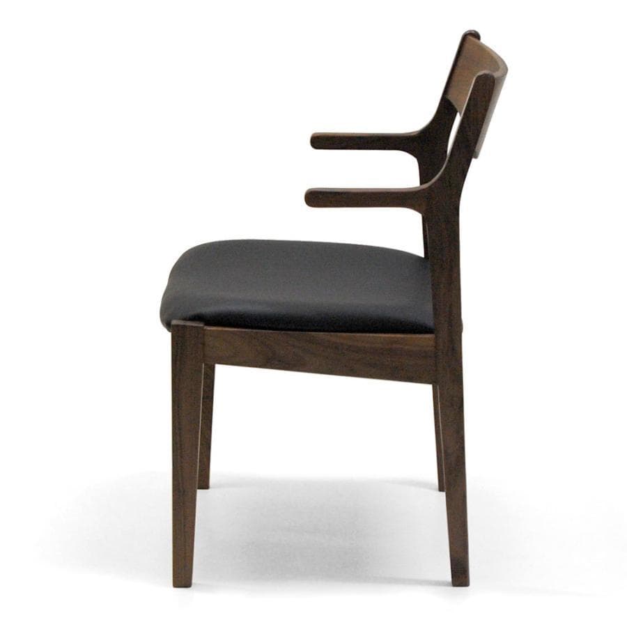 DZ DC MNC　2脚　肘付ダイニングチェア　アームチェア　ブラウン＊ブラック