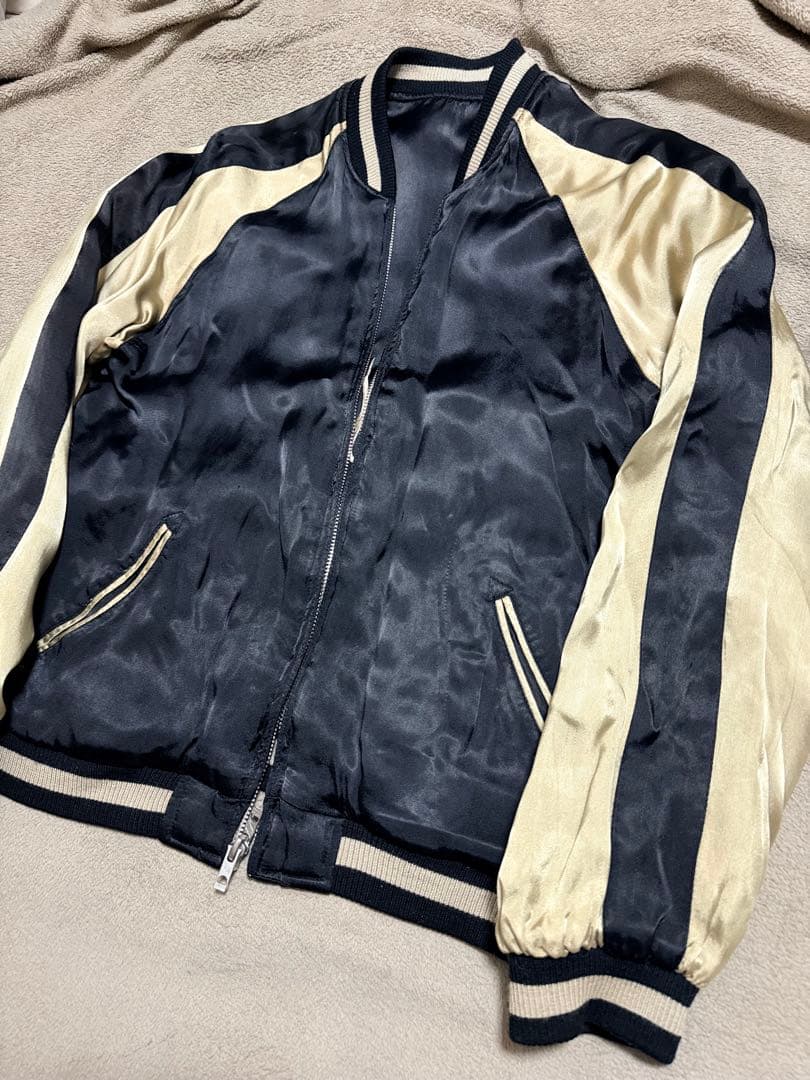 美品 ２面用 JUNK STAR スカル 火 日本限定スカジャン vintage