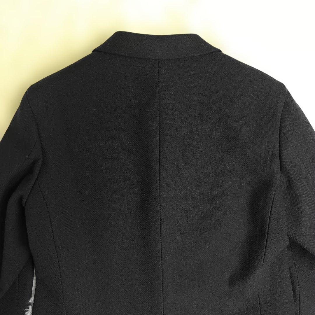 ✨美品✨ ユニクロ +J ウールブレンドチェスターコート ヘリンボーン 紺色