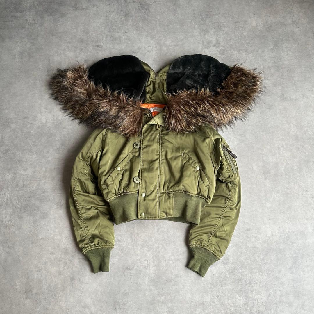 00s Y2K N2B flight jacket N-2B khaki 短丈