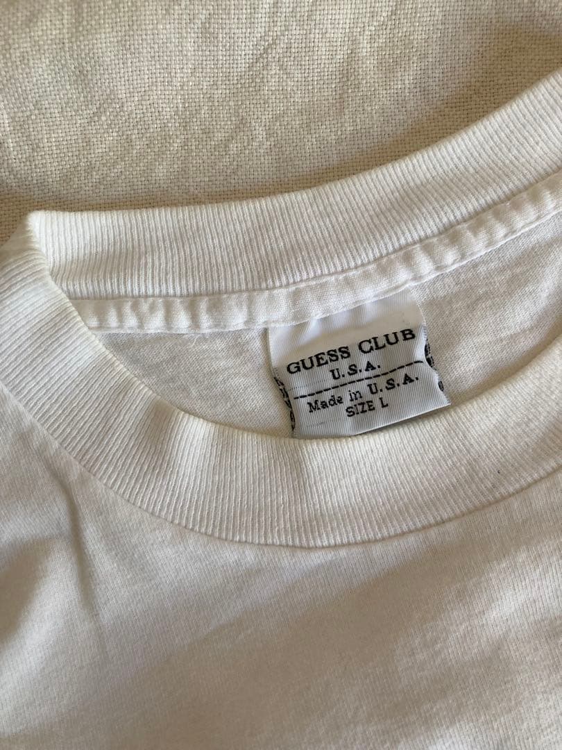 90s Guess ゲス フォトT アメリカ製 コットン100% Lサイズ