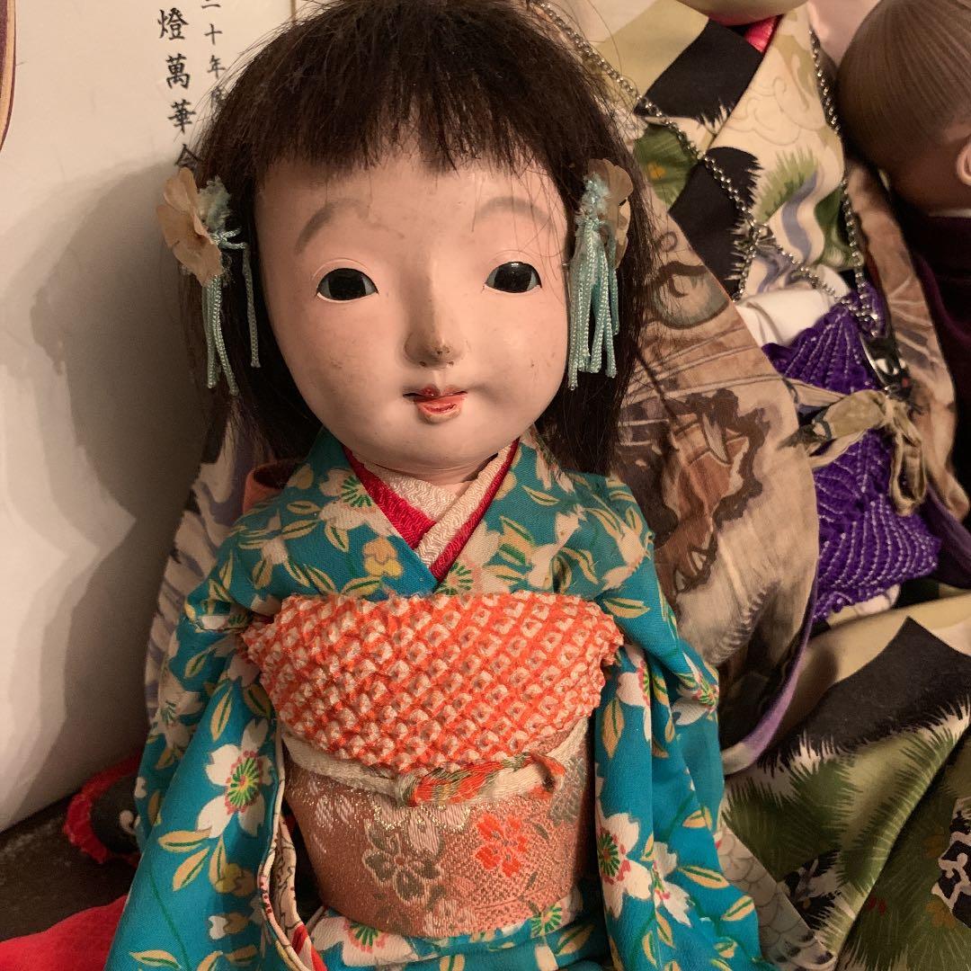 送料込み!! 市松人形 いちまさん　昭和レトロ　お人形　骨董　訳あり