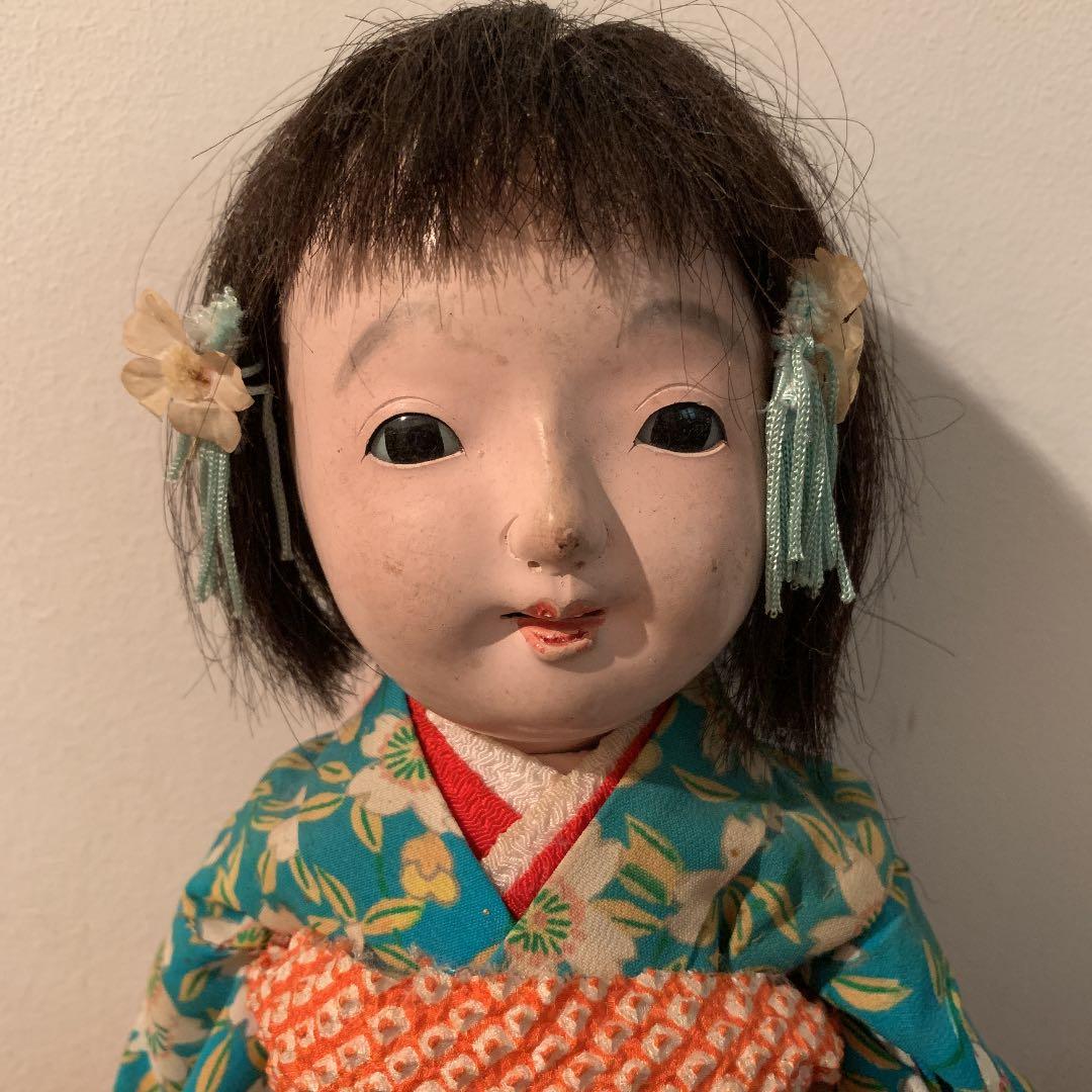 送料込み!! 市松人形 いちまさん　昭和レトロ　お人形　骨董　訳あり