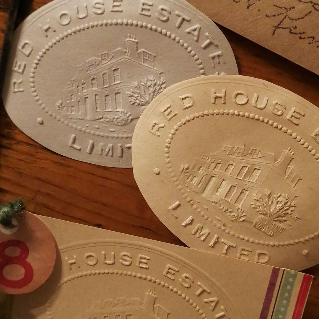 「再値下げ致しました」英国製アンティーク エンボッサー☆スタンプ☆カード☆はんこ