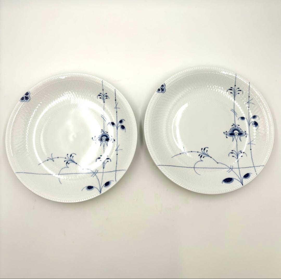 未使用保管品ロイヤルコペンハーゲン　ブルーパルメッテ 26cmプレート２枚セット