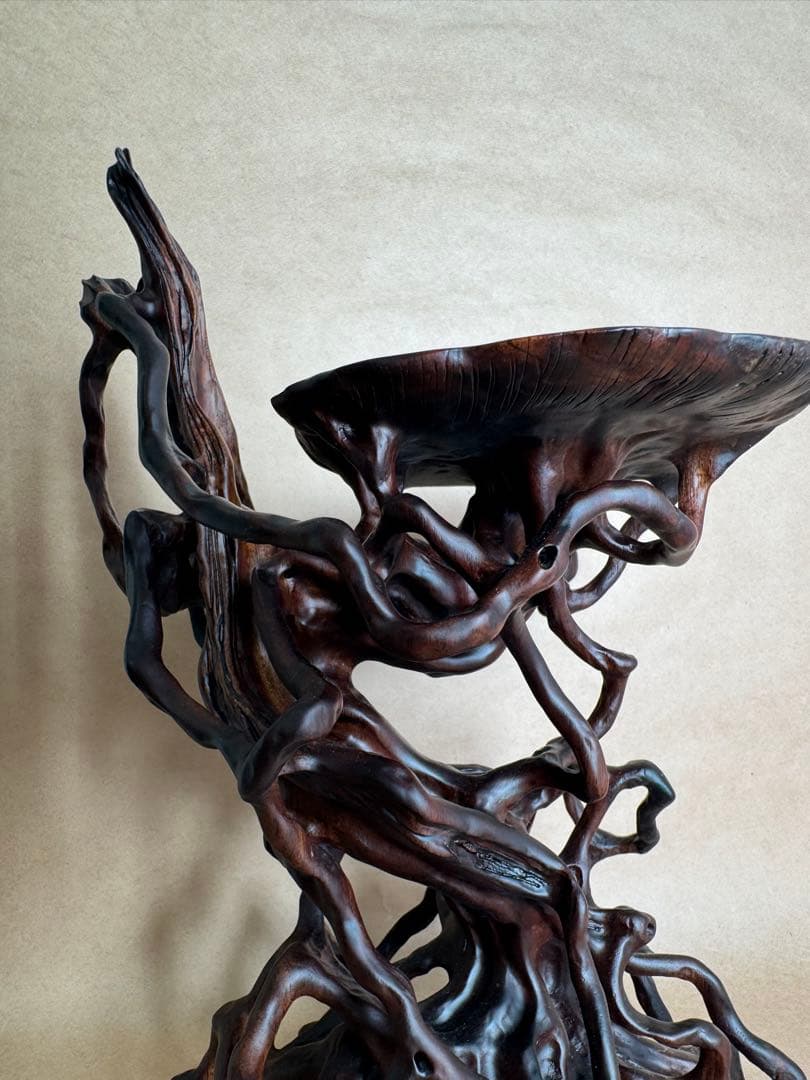 根卓・天然木・繊細彫・紫檀・黒檀・縞黒檀・鉄刀木・雑木・ 盆栽卓・無垢材・花台